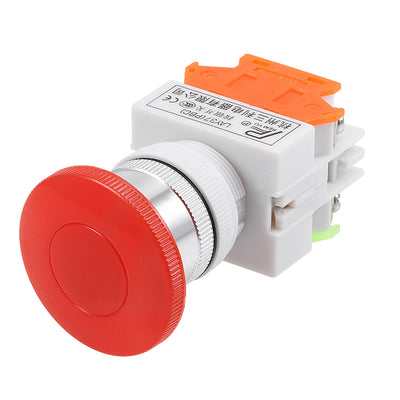Harfington Uxcell 22mm Mounting Hole Momentary Push Button Switch Plastic Red Round Button DPST 1 NO 1 NC