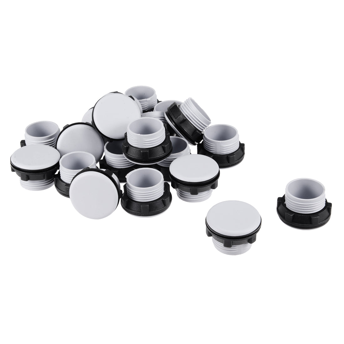 uxcell Uxcell 20 Pcs 22mm Gray Plastic Push Button Switch Hole Panel Plug