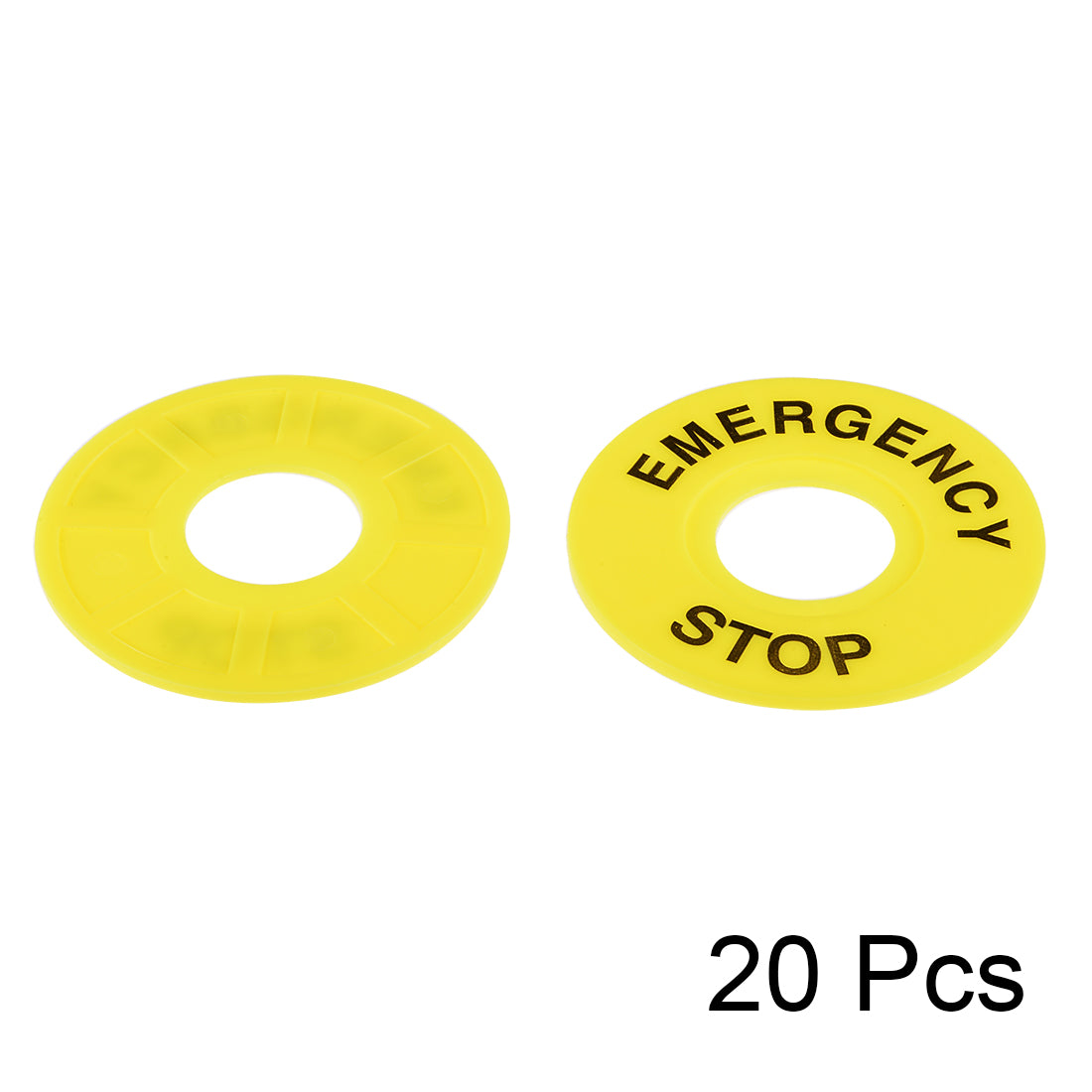 uxcell Uxcell 20 Pcs 22mm Inner Diameter Emergency Stop Sign For Push Button Switch Replacement