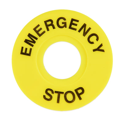 Harfington Uxcell 20 Pcs 22mm Inner Diameter Emergency Stop Sign For Push Button Switch Replacement