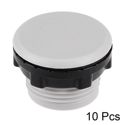 Harfington Uxcell 10Pcs 22mm Black Gray Plastic Push Button Switch Hole Panel Plug