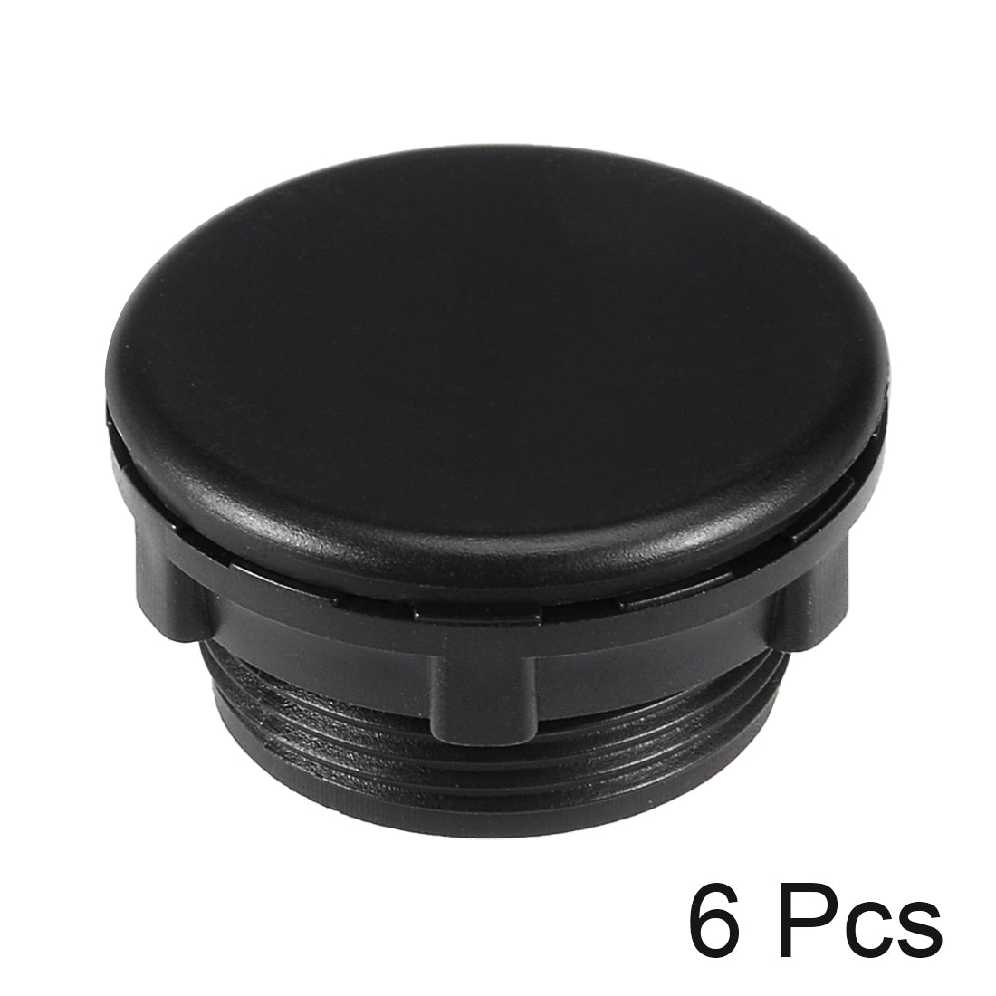 uxcell Uxcell 6 Pcs 30mm Black Plastic Push Button Switch Hole Panel Plug