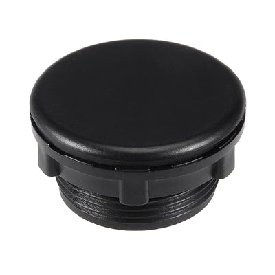 Harfington Uxcell 6 Pcs 30mm Black Plastic Push Button Switch Hole Panel Plug