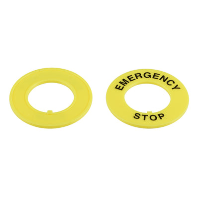Harfington Uxcell 5 Pcs 22mm Inner Diameter Emergency Stop Sign On Push Button Switch Replacement