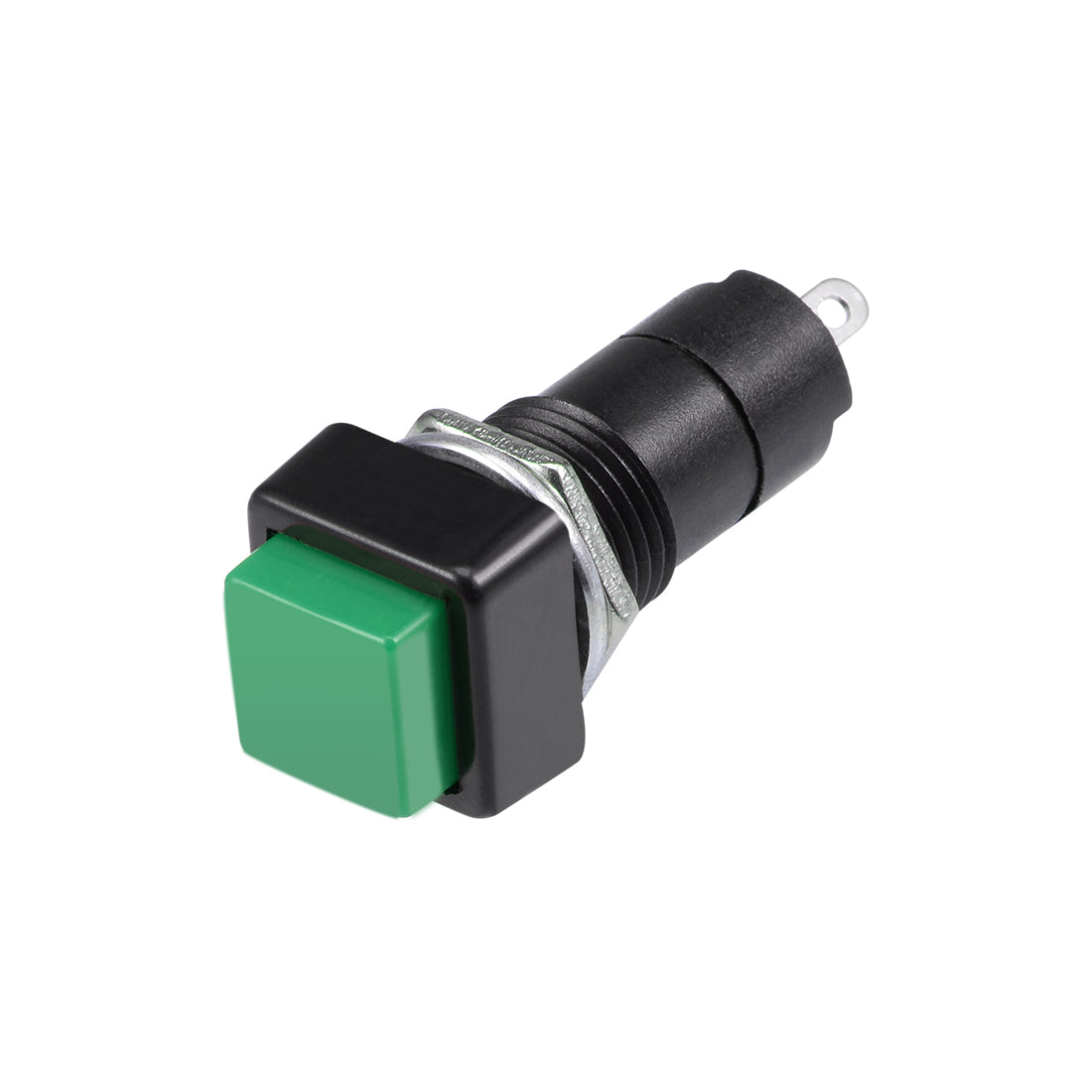 Uxcell 10Pcs,12mm Latching Push Button Switch Green Self-Locking Square ...