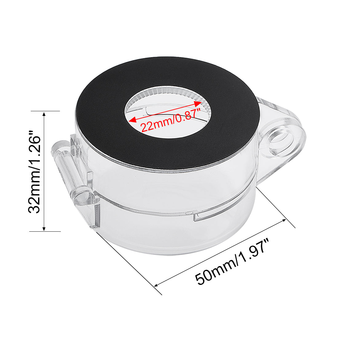 Uxcell 2pcs Black Clear Plastic Switch Cover Protector for 22mm ...