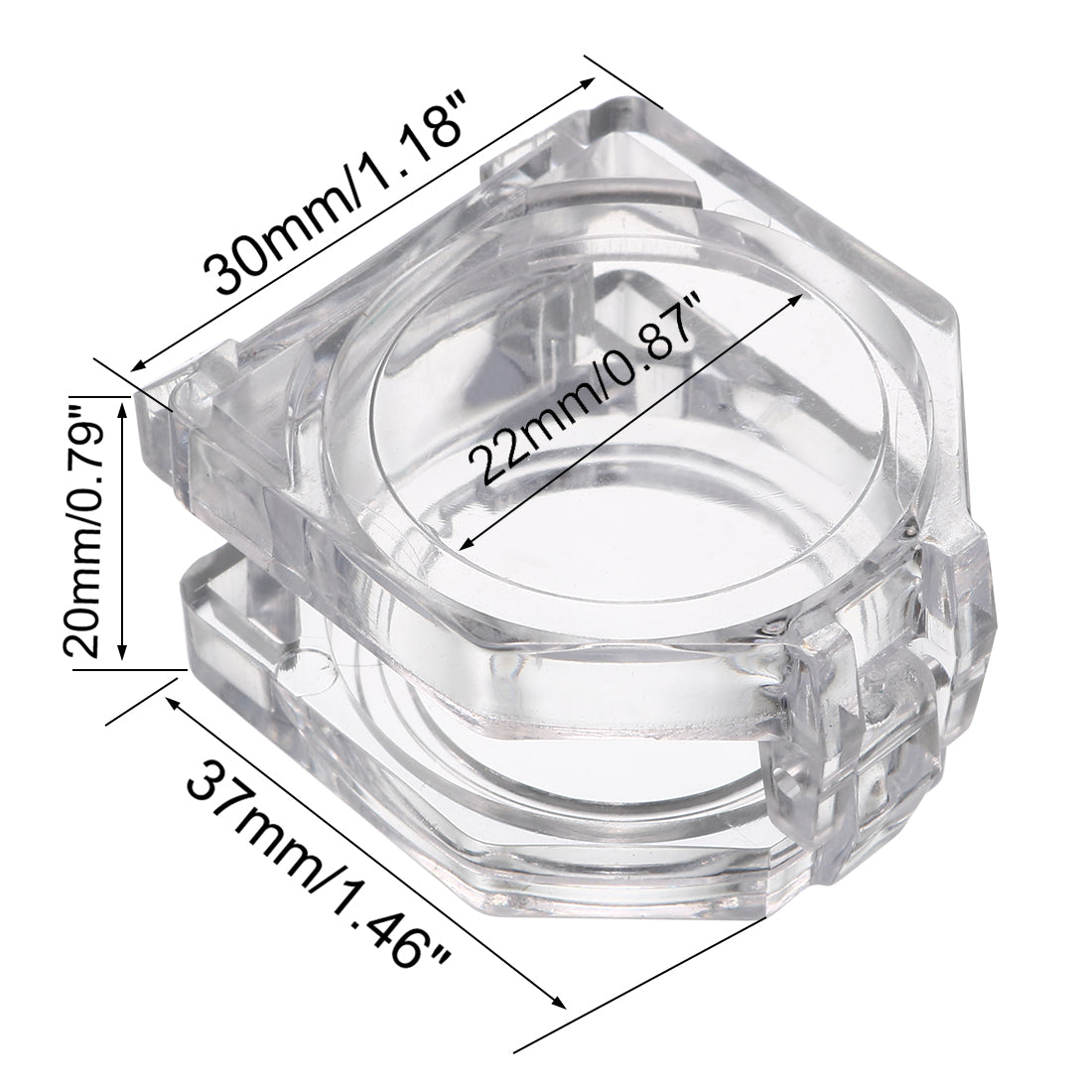 uxcell Uxcell 2pcs Clear Plastic Switch Cover Protector for 22mm Diameter Push Button Switch
