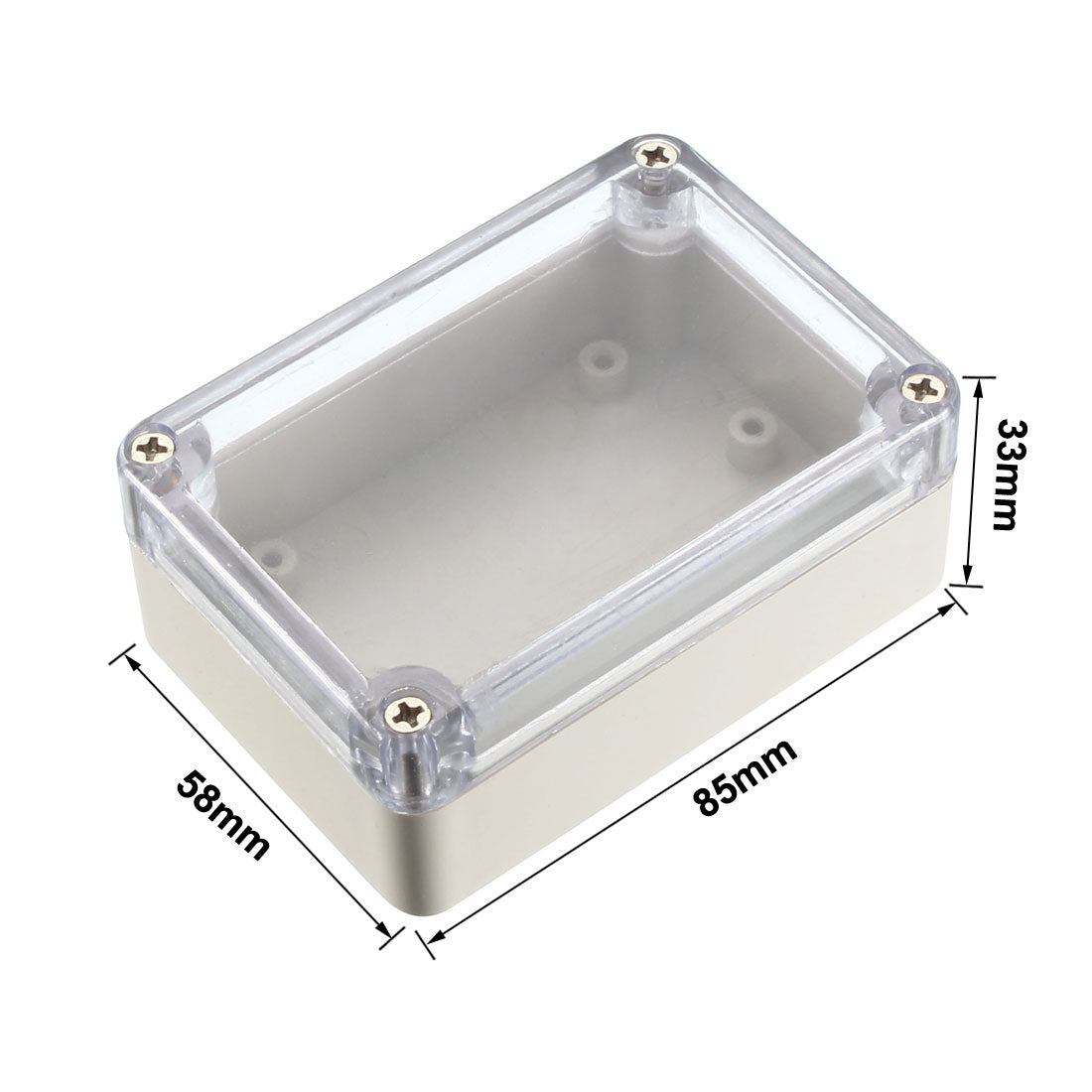 uxcell Uxcell 83*58*33mm Electronic Waterproof IP65 Sealed ABS Plastic DIY Junction Box Enclosure Case Clear