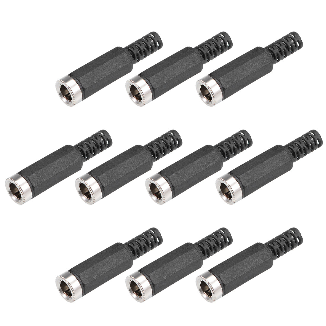 uxcell Uxcell 10 Pcs 5.5mm x 2.5mm Straight Female DC Power Jack Solder Connector Adapter