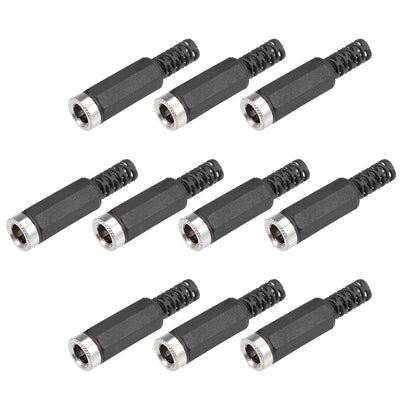 Harfington Uxcell 10 Pcs 5.5mm x 2.5mm Straight Female DC Power Jack Solder Connector Adapter