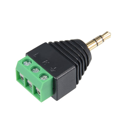 Harfington Uxcell 3.5mm (1/8inches) Stereo Audio Male to AV 3-Screw Terminal Female Connector Adapter