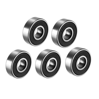 uxcell Uxcell Deep Groove Ball Bearing 6201RZ Single Sealed, 12mm x 32mm x 10mm Chrome Steel Bearings 5Pcs