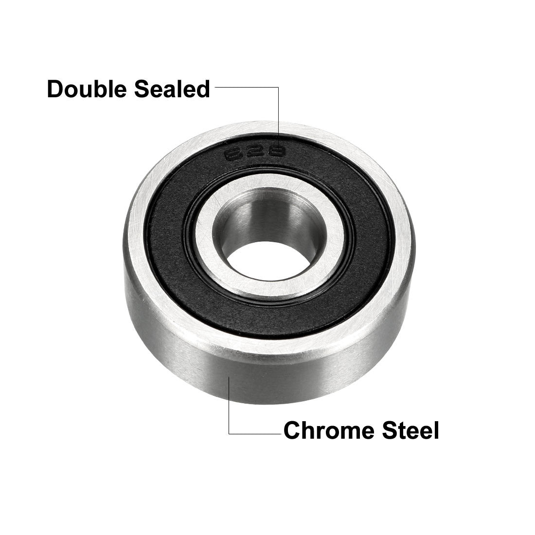 Harfington Deep Groove Ball Bearing,Double Sealed Chrome Steel Bearings