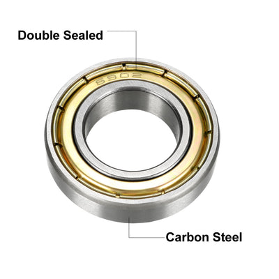 Harfington Uxcell Deep Groove Ball Bearings Metric Double Shielded High Carbon Steel Z1