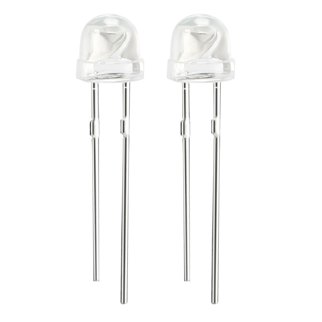 Uxcell 500pcs 5mm Red LED Diode Lights Clear Straw Hat Transparent 1.9 ...