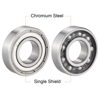 Harfington Deep Groove Ball Bearing Single Shield Chrome Steel
