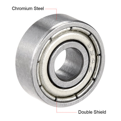 Harfington Uxcell Deep Groove Ball Bearings Metric Double Shield Chrome Steel P0 Z2