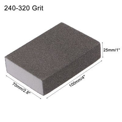 Harfington Uxcell Sanding Sponge Block, 240-320 Grit, 100mm x 70mm x 25mm