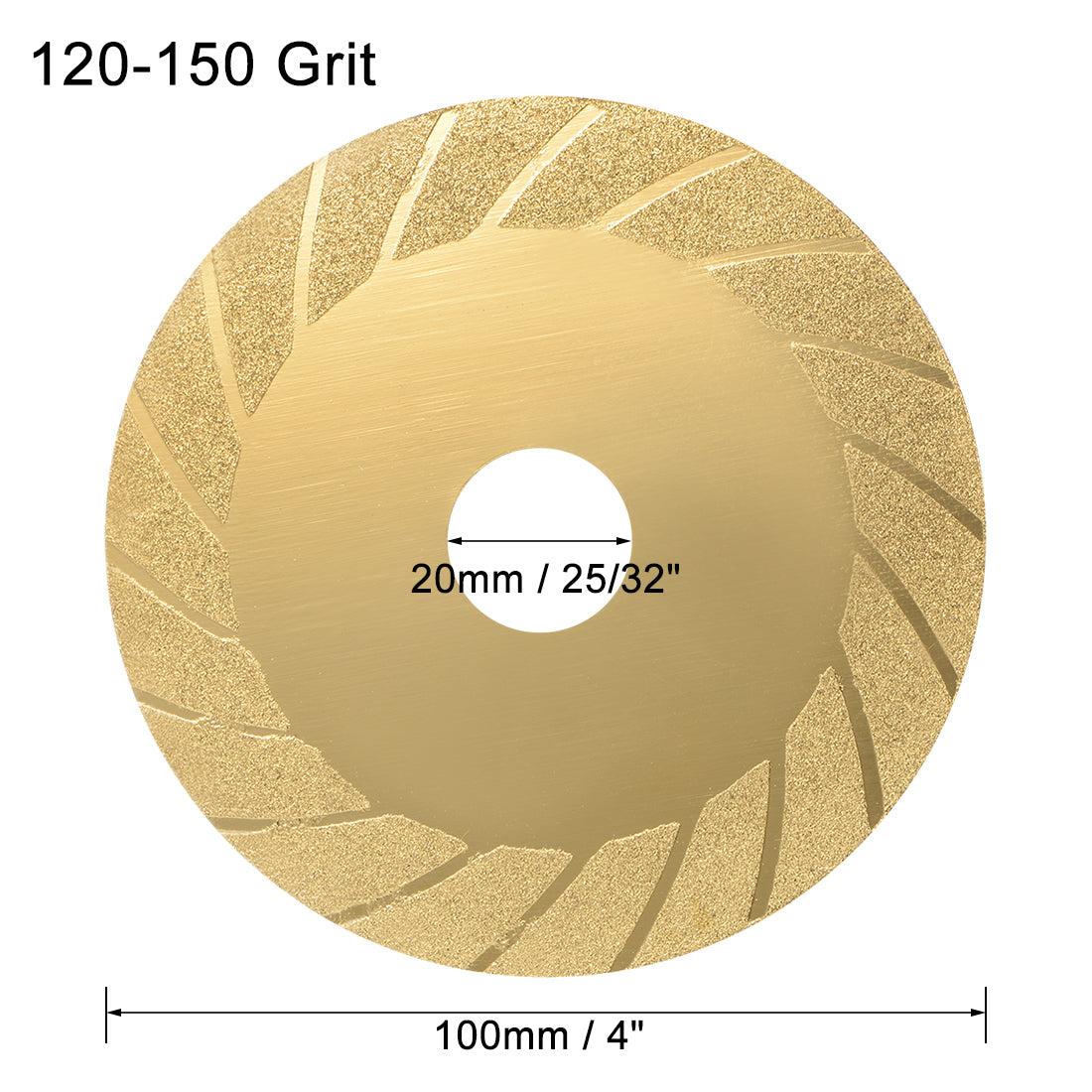 Uxcell Uxcell Diamond Grinding Disc, 4 Inch Glass Stone Grinding Wheel 120-150 Grit