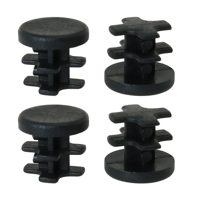 Harfington Uxcell 3/4" 19mm OD Plastic Tube Inserts Pipe End Covers Caps 4pcs, 0.63"-0.71" Inner Dia, for Furniture Chair Table Legs