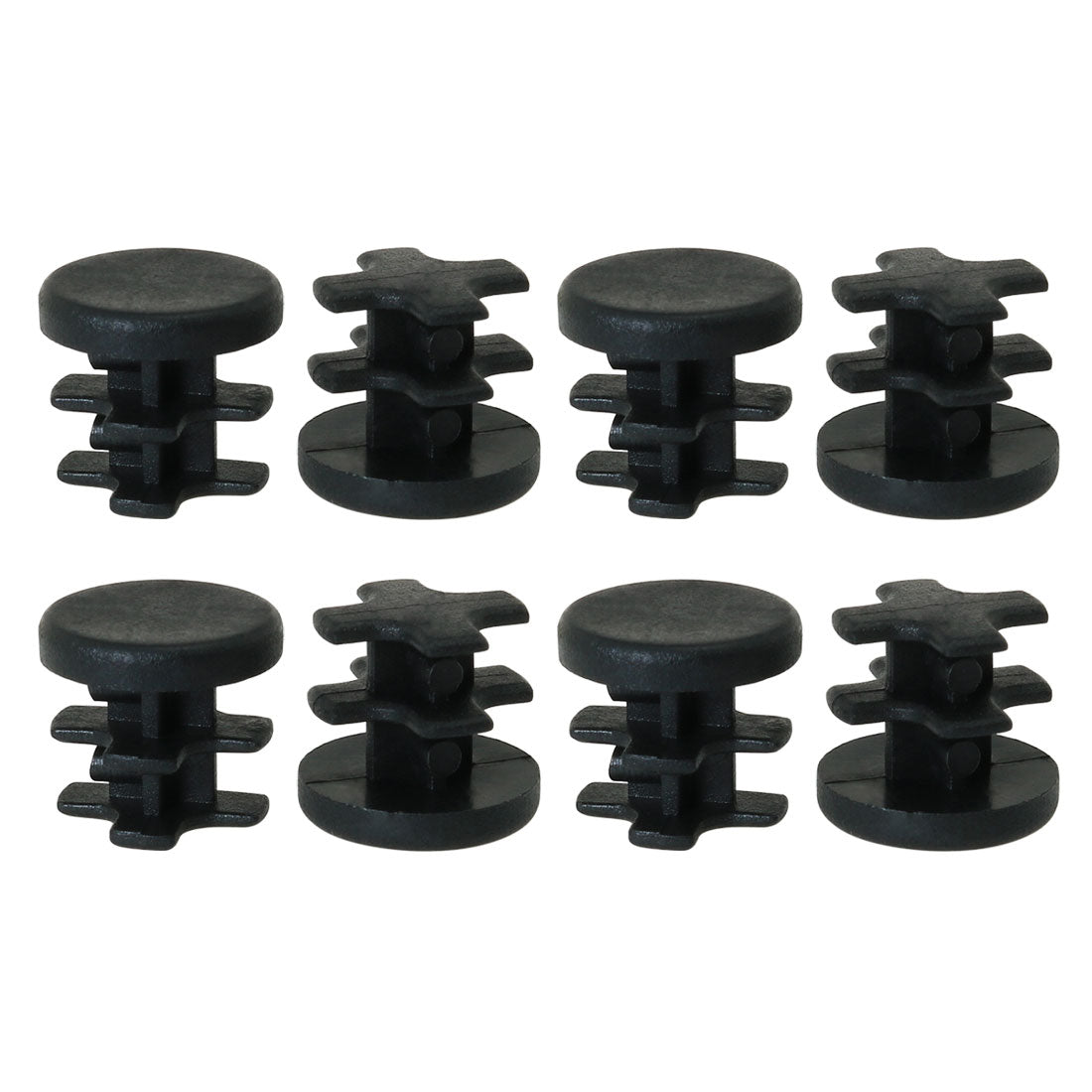 uxcell Uxcell 13mm 0.51" OD Plastic Tube Inserts Pipe End Covers Caps 8pcs, 0.4"-0.47" Inner Dia, for Furniture Chair Table Eqpt Legs