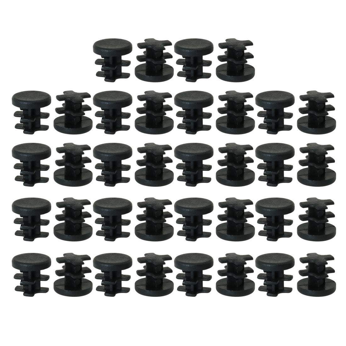 Uxcell Uxcell 3/4" 0.75" OD Plastic Round Tube Insert Glide End Cap Pad 36pcs 0.63"-0.71" Inner Dia for Furniture Table Feet Protector Easy Move