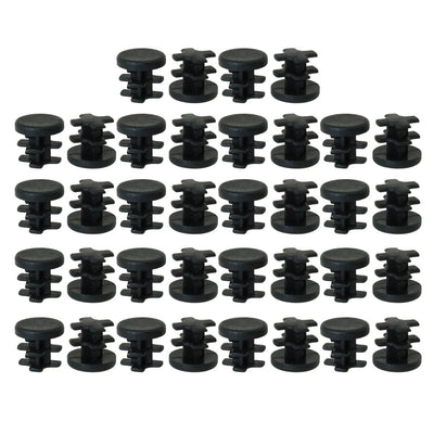 Harfington Uxcell 3/4" 0.75" OD Plastic Round Tube Insert Glide End Cap Pad 36pcs 0.63"-0.71" Inner Dia for Furniture Table Feet Protector Easy Move