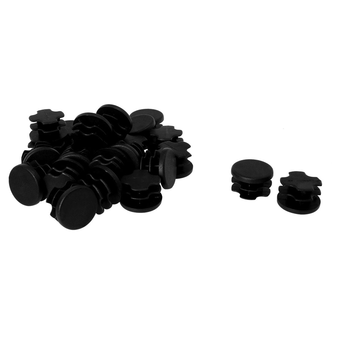 Uxcell Uxcell 19mm 0.75" OD Plastic Tube Inserts Pipe End Covers 25pcs, 0.63"-0.71" Inner Dia, Anti-moisture Caps