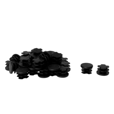 Harfington Uxcell 3/4" 0.75" OD Plastic Round Tube Insert Glide End Cap Pad 34pcs 0.63"-0.71" Inner Dia for Furniture Anti Scratch Easily Move