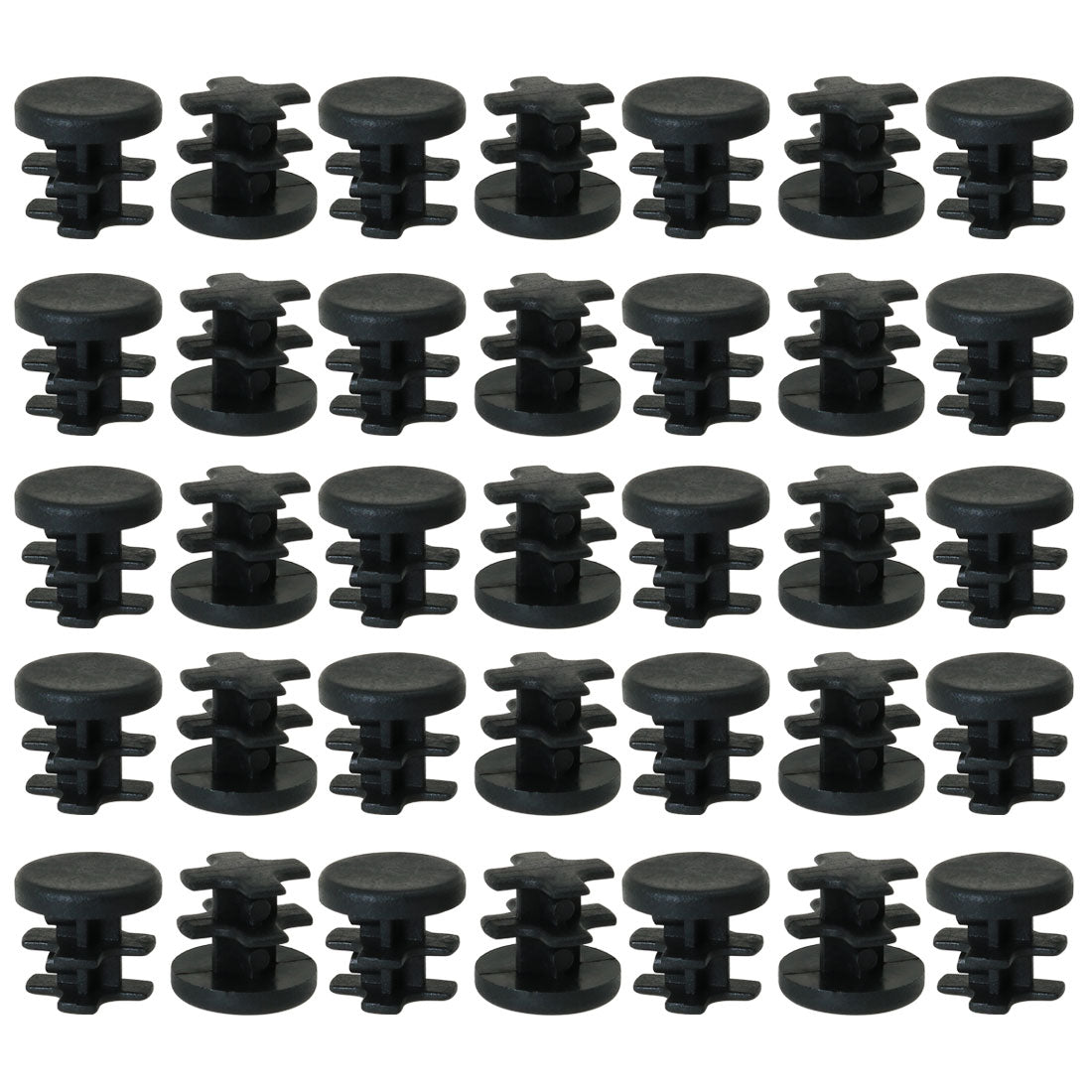 Uxcell Uxcell 1/2" 0.47" OD Plastic Round Tube Insert Glide End Cap Pad 35pcs 0.35"-0.43" Inner Dia for Furniture Tool Deck Floor Anti-scratch