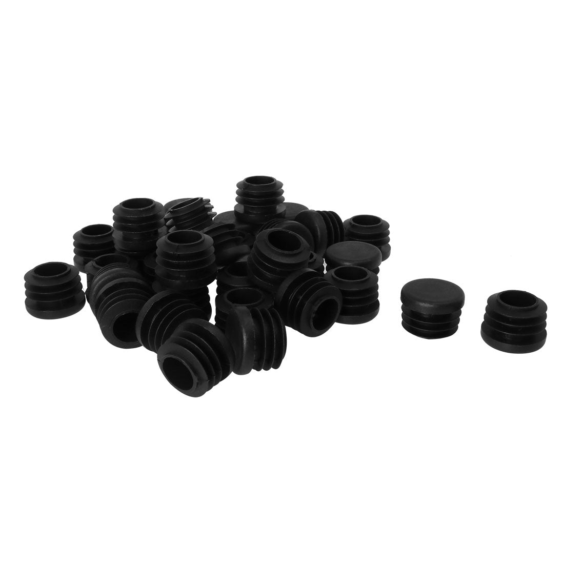 Uxcell Uxcell 7/8" 0.87" OD Plastic Round Tube Insert Glide End Cap Pad 34pcs 0.75"-0.83" Inner Dia for Furniture Porch Floor Prevent Noise