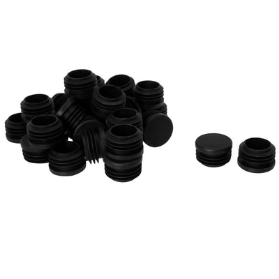 Harfington Uxcell 1 1/4 " 1.26" OD Plastic Round Tube Insert Glide End Cap Pad 32pcs 1.14"-1.22" Inner Dia for Protect Office Porch Patio Garden