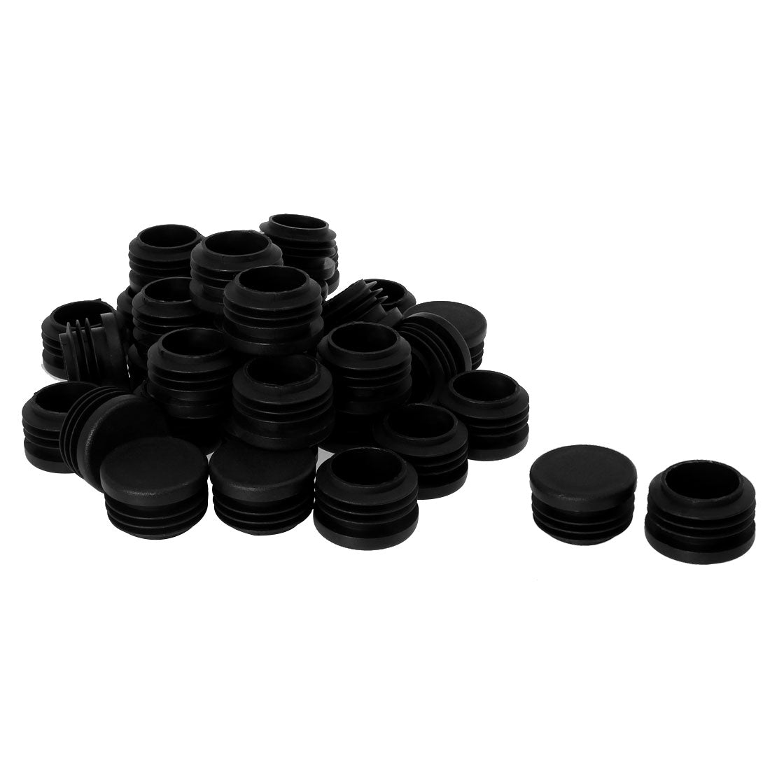 Uxcell Uxcell 1 1/4 " 1.26" OD Plastic Round Tube Insert Glide End Cap Pad 36pcs 1.14"-1.22" Inner Dia for Office Furniture Table Anti Scratch