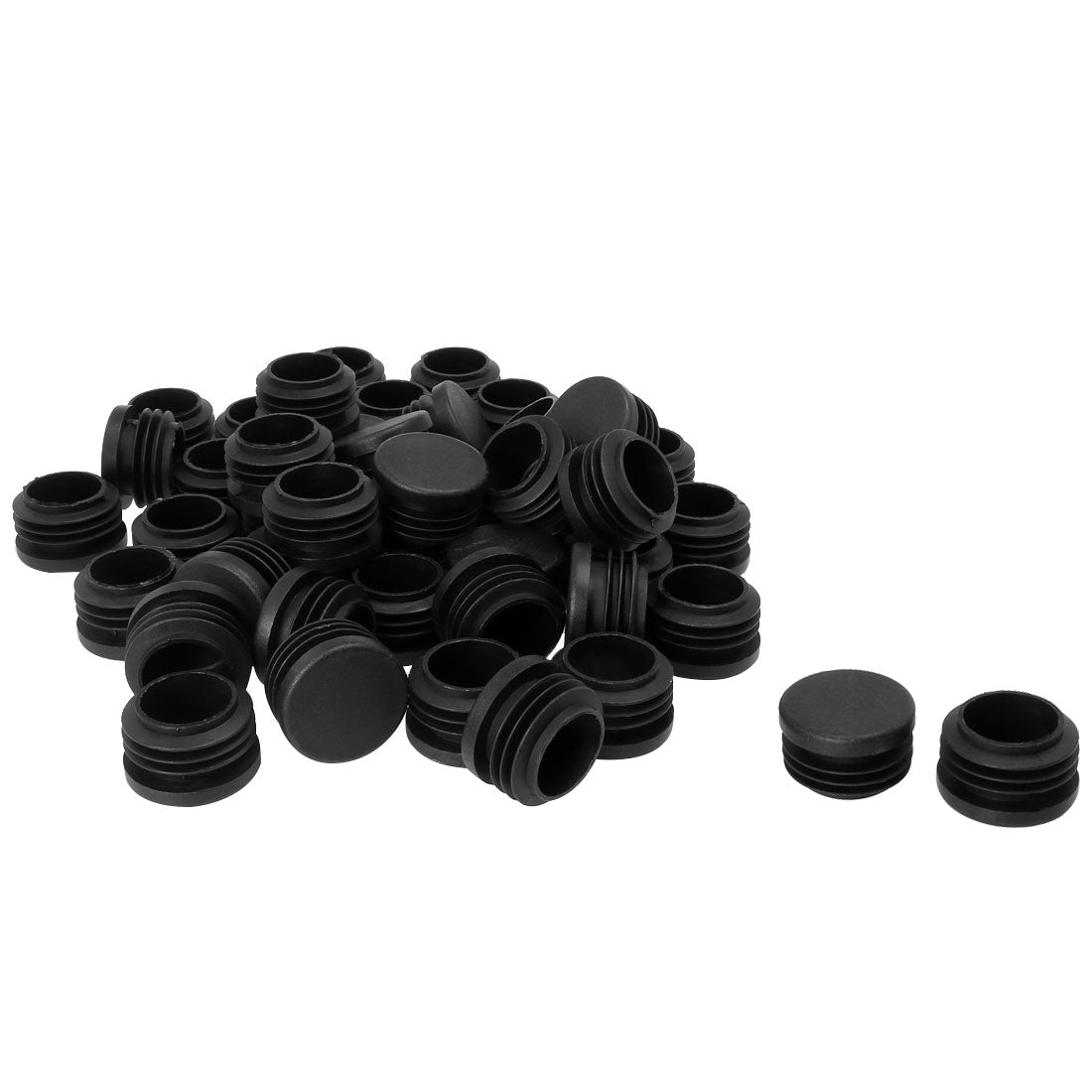 Uxcell Uxcell 1 1/4 " 1.26" OD Plastic Round Tube Insert Glide End Cap Pad 45pcs 1.14"-1.22" Inner Dia for Office Table Feet Reduce Noise