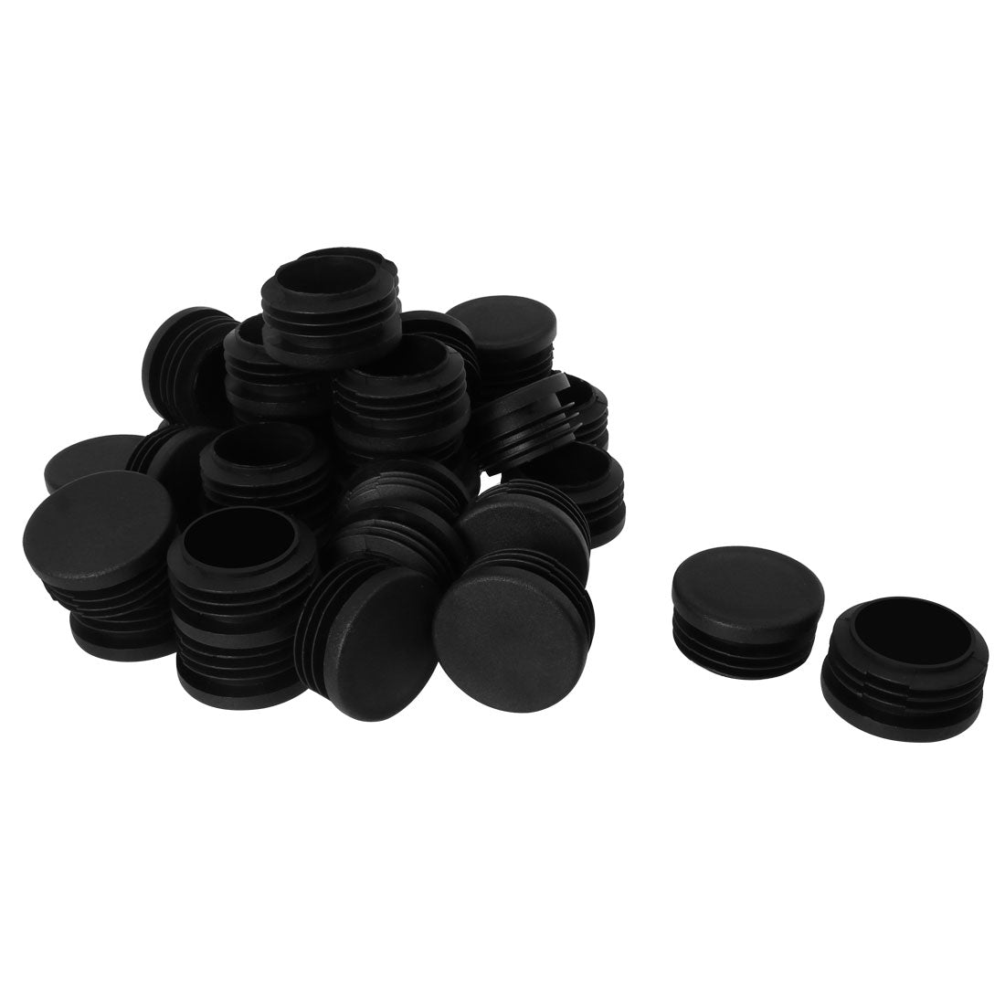 Uxcell Uxcell 7/8" 0.87" OD Plastic Round Tube Insert Glide End Cap Pad 34pcs 0.75"-0.83" Inner Dia for Furniture Porch Floor Prevent Noise