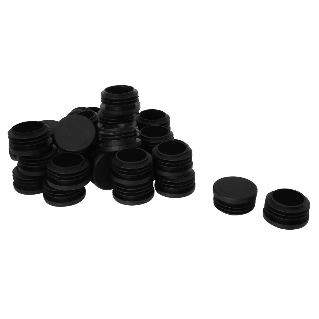 Uxcell Uxcell 1 1/4 " 1.26" OD Plastic Round Tube Insert Glide End Cap Pad 36pcs 1.14"-1.22" Inner Dia for Office Furniture Table Anti Scratch