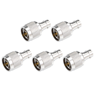 Harfington Uxcell 5PCS N-Type Male to BNC Female Adapter Straight Coaxial RF Connector