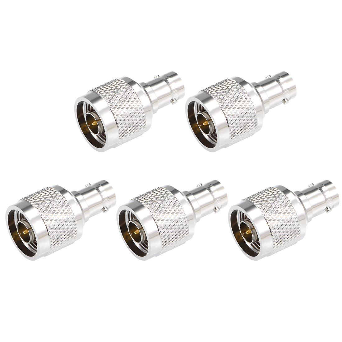 uxcell Uxcell 5PCS N-Type Male to BNC Female Adapter Straight Coaxial RF Connector