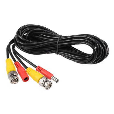 Harfington Uxcell 5M Black BNC-DC Video Power Cable Wire for Security Camera CCTV DVR Surveillance System Play