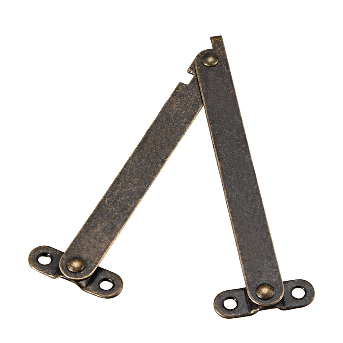 uxcell Uxcell Folding Support Hinge Furniture Decorative Box Lid Hinges Bronze Tone 104mmx32mm 4 Pcs