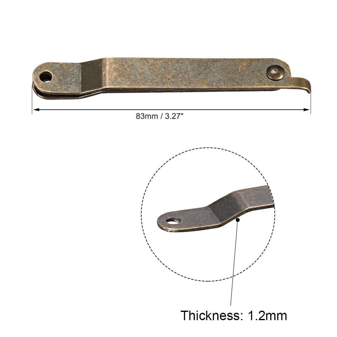 uxcell Uxcell Folding Support Hinge Furniture Decorative Box Lid Hinges Bronze Tone 83mmx11mm 5 Pcs