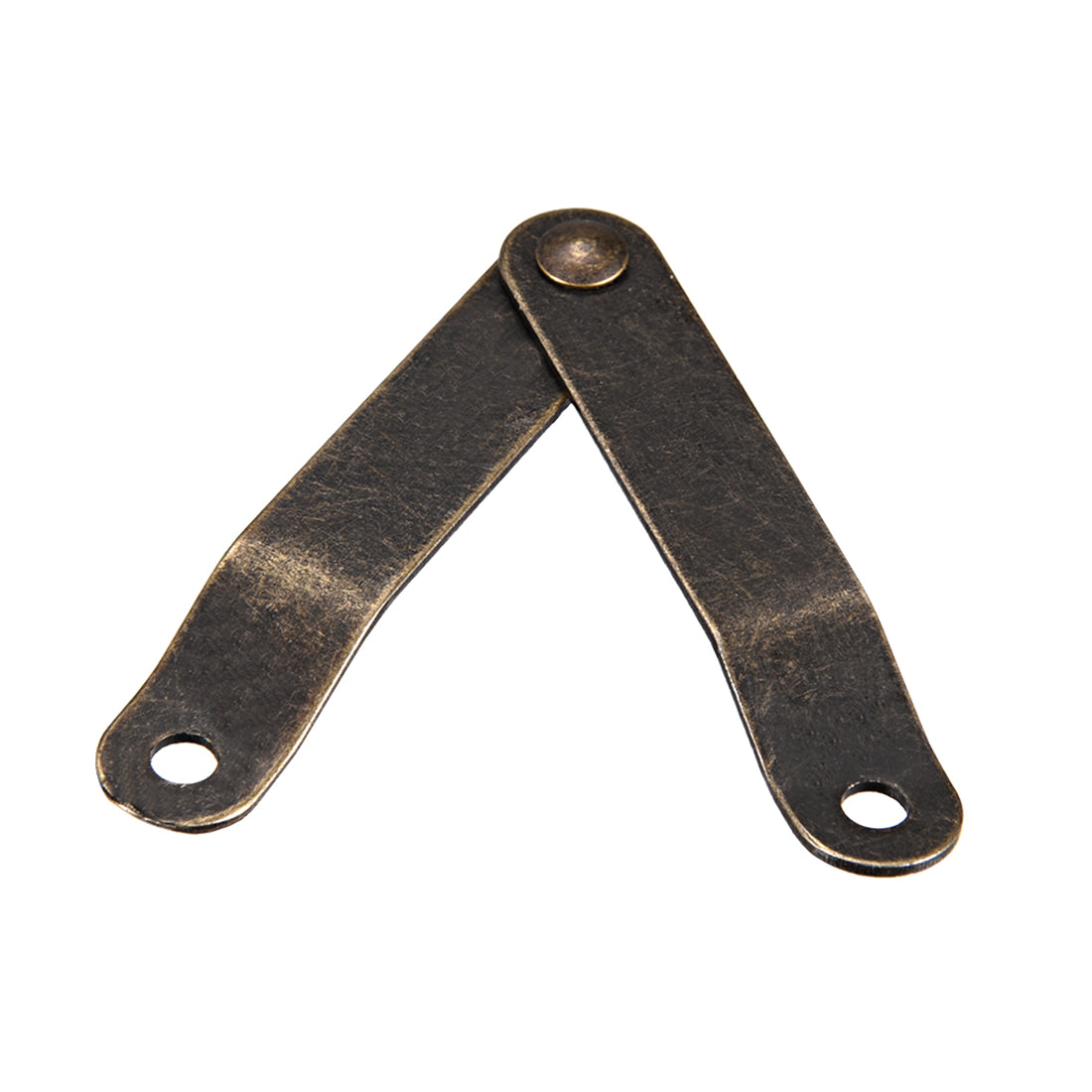 uxcell Uxcell Folding Support Hinge Furniture Decorative Box Lid Hinges Bronze Tone 55mmx10mm 10Pcs
