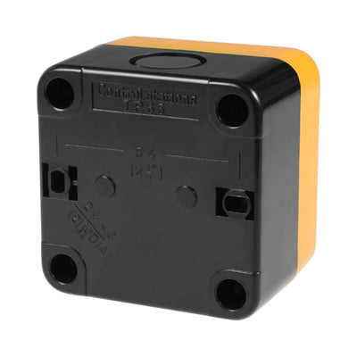 Harfington Uxcell Push Button Switch Control Station Box 22mm 1 Button Hole Waterproof Yellow and Black