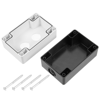 Harfington Uxcell Push Button Switch Control Station Box 22mm 2 Button Hole Waterproof Plastic Black and White