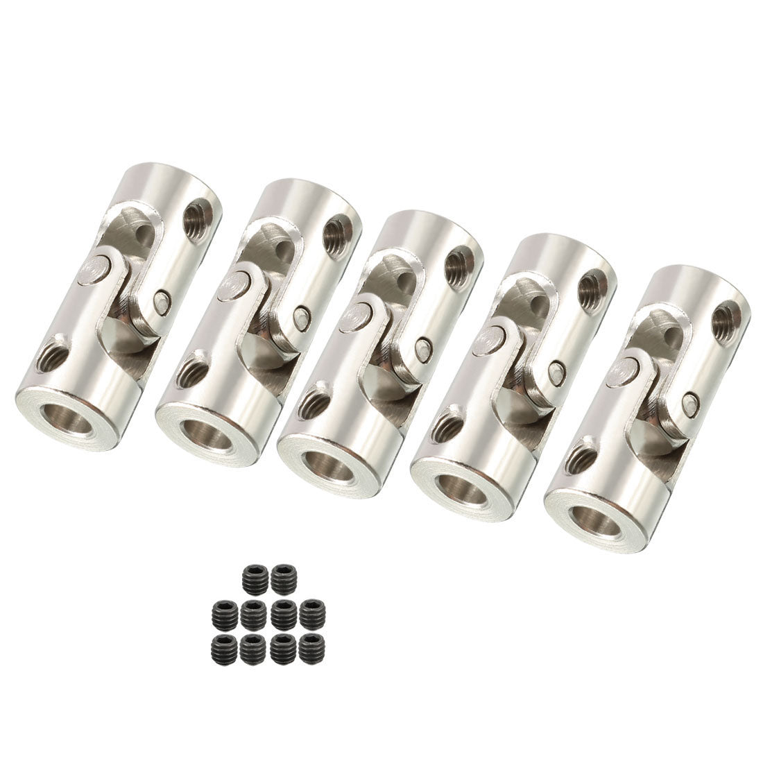 uxcell Uxcell 5PCS 4mm to 4mm Inner Dia Rotatable Universal Steering Shaft U Joint Coupler L23XD9