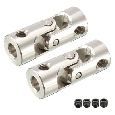 Harfington Uxcell 2pcs 3mm to 4mm Inner Dia Rotatable Universal Steering Shaft U Joint Coupler L23XD9