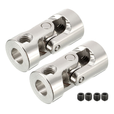 Harfington Uxcell 2pcs 4mm to 5mm Inner Dia Rotatable Universal Steering Shaft U Joint Coupler L24XD11