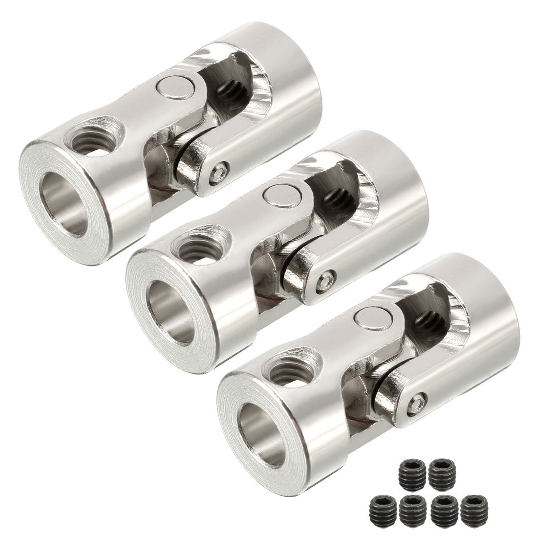 uxcell Uxcell 3pcs 5mm to 5mm Inner Dia Rotatable Universal Steering Shaft U Joint Coupler L23XD11