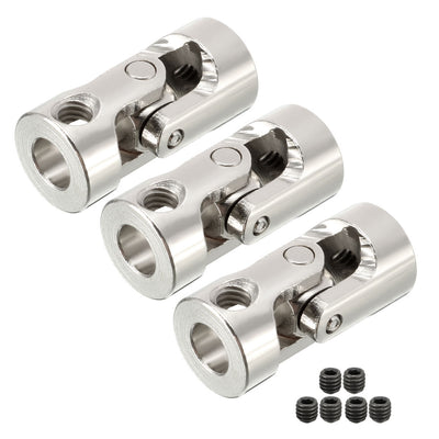 Harfington Uxcell 3pcs 5mm to 5mm Inner Dia Rotatable Universal Steering Shaft U Joint Coupler L23XD11