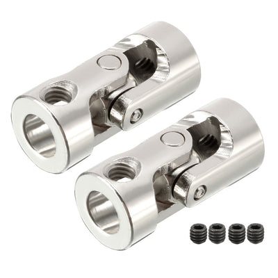 Harfington Uxcell 2pcs 6mm to 6mm Inner Dia Rotatable Universal Steering Shaft U Joint Coupler L23XD11